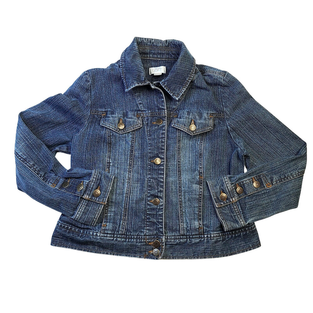 Ann Taylor Loft Women's Blue Denim Jacket Size 10